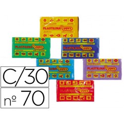 Plastilina jovi 70 surtida -tamaño pequeño -caja de 30 unidades.